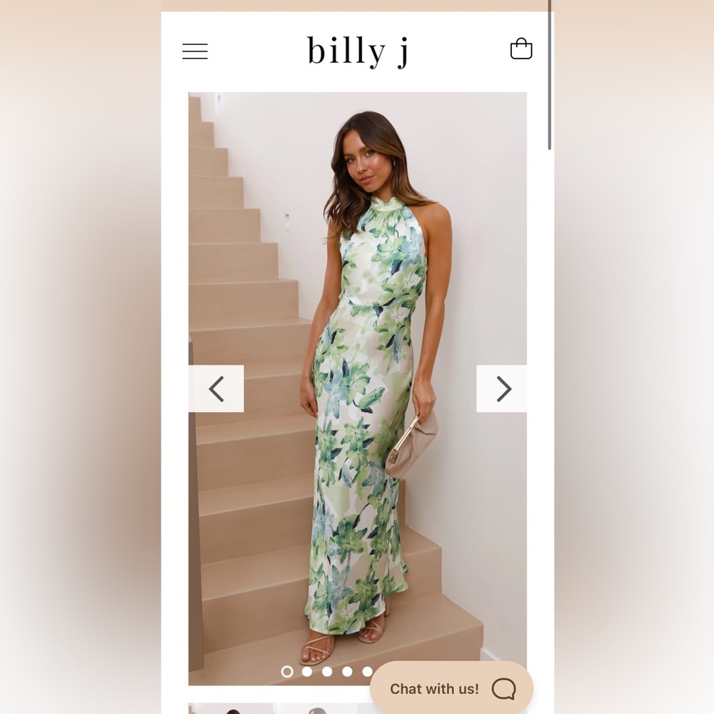 Oralia Maxi Dress - Green Floral